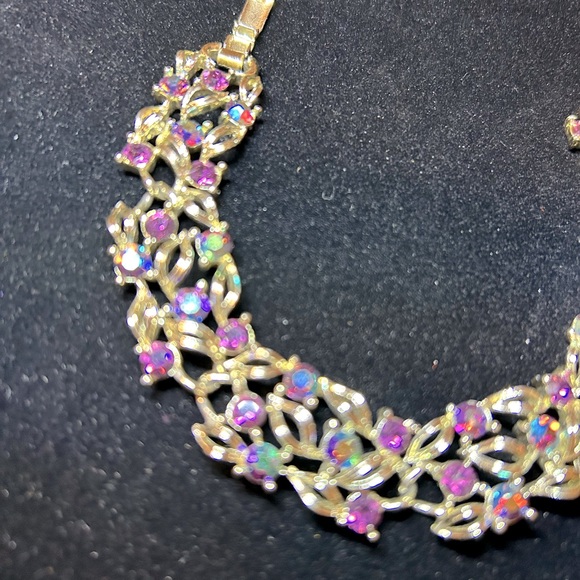 Vintage Lisner Aurora Borealis Bracelet - Picture 3 of 5